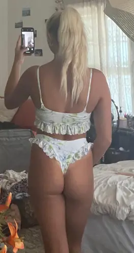 Floral Ruffle Swimsuit Set Multi Size XS