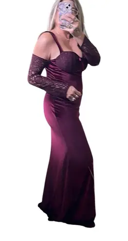 Cherley Black Cherry Velvet Maxi Dress Purple Size M