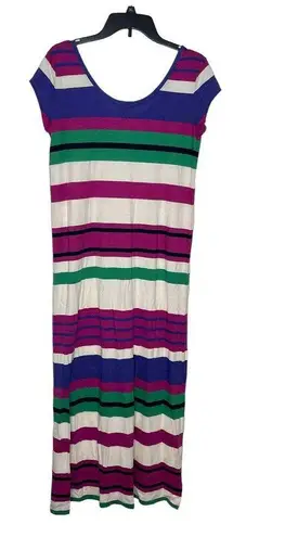 Tommy Hilfiger  Women T-shirt Dress Maxi Stripes Short Sleeves Crewneck Small NWT