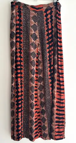 Madam Blue Clothing Animal Print/Tribal Print Skirt, Orange/Brown/Black, L Orange Size L