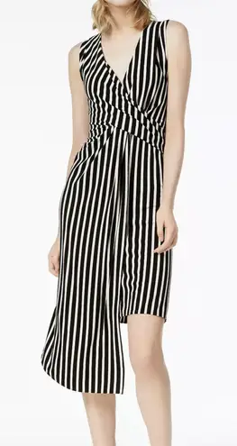 Bar III  striped asymmetrical dress 