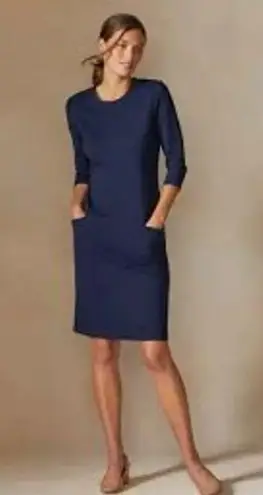 J. McLaughlin Catalyst Dress in Navy Blue Leopard Print Catalina Cloth Small