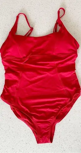 ANDIE Swim The Long Torso The Havana Cherry Red One Piece Swimsuit Size MT