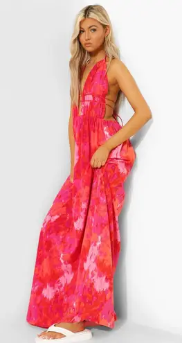 Boohoo Tall Pink Maxi Dress