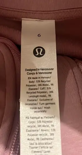 Lululemon Brushed Softstreme Half Zip ColourRose Blush