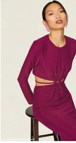 Monique Lhuillier ML
Purple Metallic Knit Dress