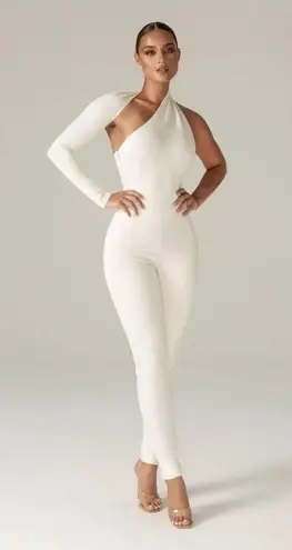 Alieva Modern Jumpsuit Off White One Arm Jumpsuit size S NWT