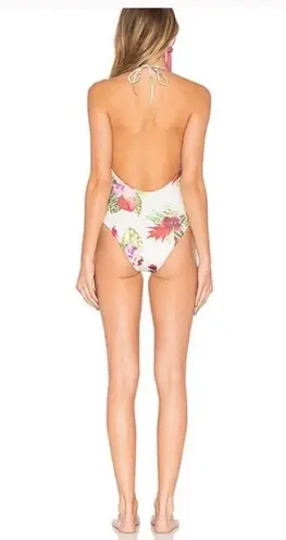 Privacy Please Elouise Floral Swimsuit XS Low Back One Piece Tropical Modest