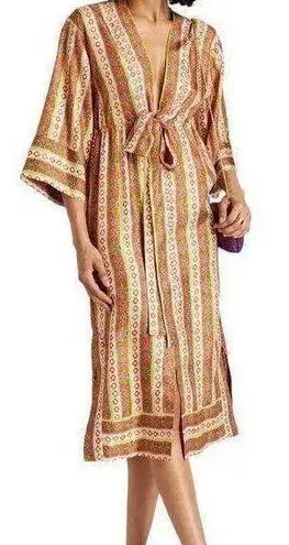 Sandro Striped Kaftan Midi Silk dress Size 36 US size 4