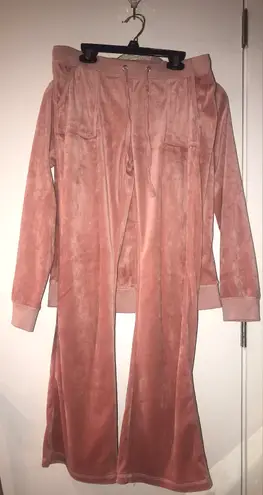 Beta House Pink Velour Track Set