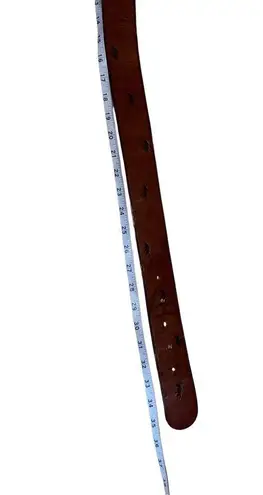 Red Ants Pants 100% Brown Leather Hand Made Belt By Kathy Hochstrat size 36