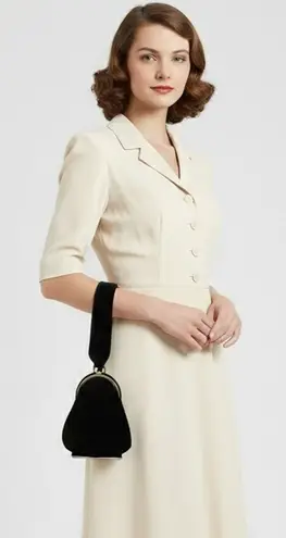 30s HARRY ROSENFELD ORIGINAL Vintage RARE Black Suede Mini Purse Wristlet