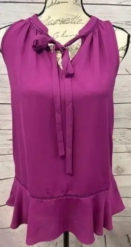 Mossimo Fuschia Blouse with Ties at Neck, XXL