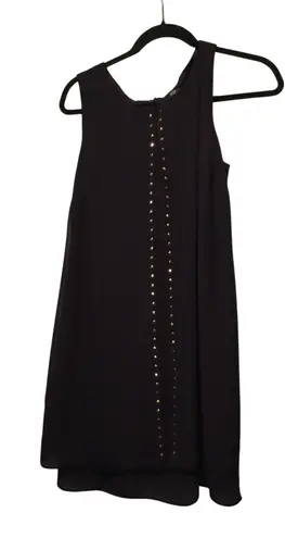 Roz & Ali Womens Dress Size 8 Sleeveless Studded Sheath Purple Knee Length