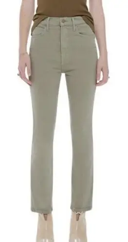 Mother The Smokin' Double Ankle Jeans Sage Green 24 High Rise
