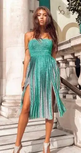 MISHA Collection NWOT Janelle Green Silver Sparkle A