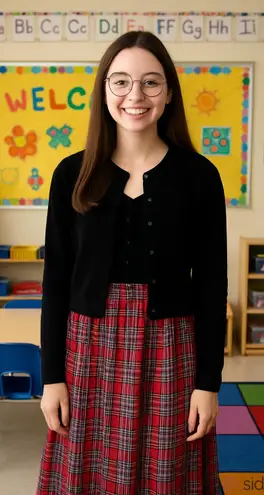 Vintage Plaid Dress with matching velvet jacket Red Size L