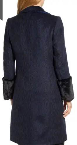 Helene Berman NWT $228 Navy 'Future College' Notch Collar Lined Buttoned Coat S