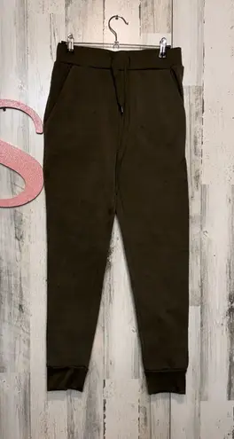 Rene Ricci Olive Green Joggers Sweatpants Women’s Size S Cozy Fleece Lined