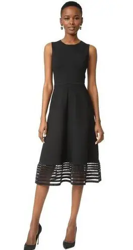 Lela Rose Black Sleeveless Mid