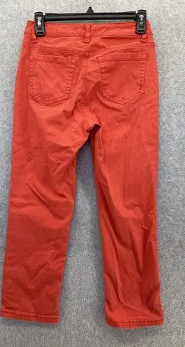 Jones New York  Jeans Capri Pants Coral Chelsea Cuffed Size 6 Petite