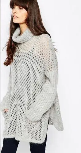 Reiss Fanella wool blend Roll Neck Cape Knit Jumper sweater