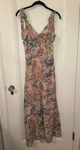 Melrose and Market Floral Printed Maxi Dress with Tie Straps