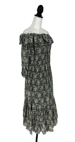 CELINE 2020 Off Shoulder Floral Print Dress