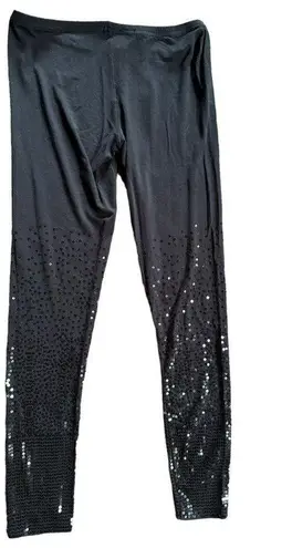 Kische Sequin Detail Black Leggings Size Small
