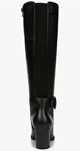 Naturalizer SOUL Black Wide Calf Chunky Heel Boot Knee High Size 6.5 New