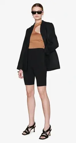 ANINE BING | Toby Short Pull On Elastic Waist Black size Small