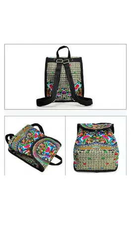 Women's Handmade Mini Backpack Purse – Adjustable Travel Bag