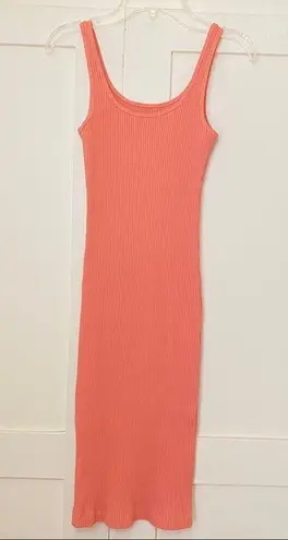 Wilfred  Free Aritzia Murdock Ribbed Bodycon Dress In Tickled Coral XS