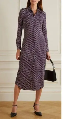 L'Agence ππ Raelynn Dress ~ Dark Dusty Pink & Midnight Tone Chain Print Medium