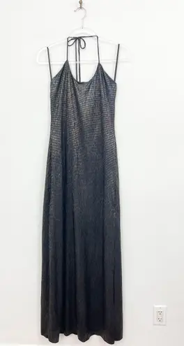 House of Harlow x Revolve Jasper Halter Dress in Metallic Noir Multi