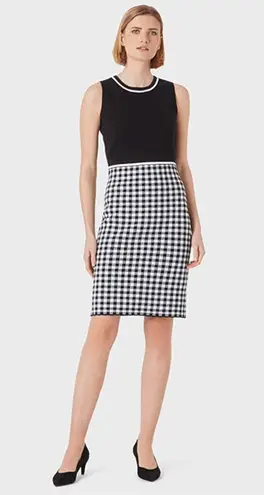 Hobbs London Saffi Knitted Dress Navy Ivory Womens 6