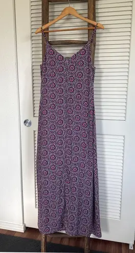 Catherine Malandrino Sleeveless Maxi Dress Purple Floral Print Dress Size S