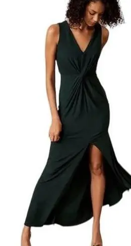 BHLDN Cortine Sleeveless Long Gown Front Slit Dress Forest Green Size 6 NWOT