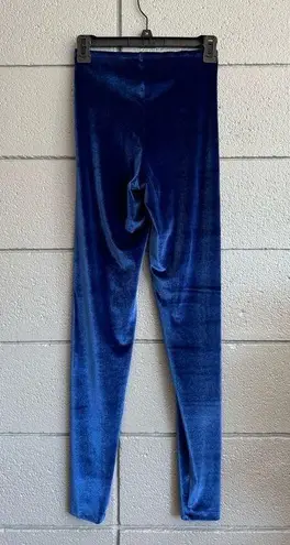 Los Angeles Apparel Women's  Velvet Leggings in Royal Blue Size M