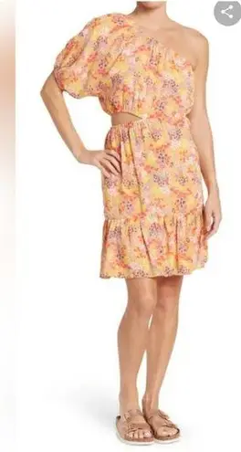 19 Cooper NWT Women’s One Shoulder Floral Cutout Printed Dress Size Large