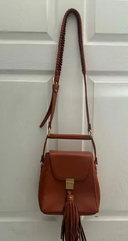 Brand new Sancia the Mini Milla Jet Set leather Bag in Cognac Brown