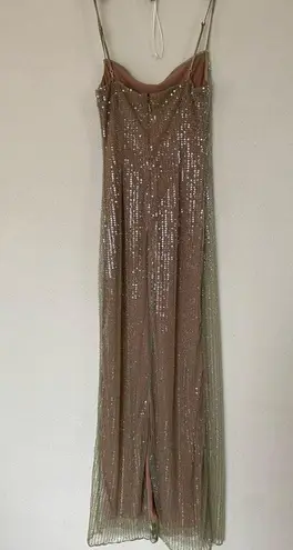 House Of CB LIMITED EDITION  'Alondra' Cafe Au Lait Beaded Maxi Dress NWOT size S