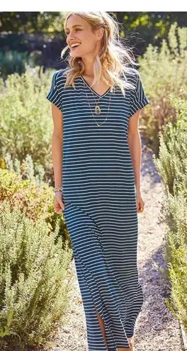 Matilda Jane Blue Stripe Set Sail Maxi Dress Sz.M