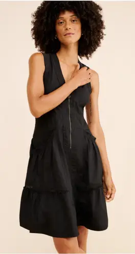 Daily practice from anthropologie Trek Utility Mini Dress small Black