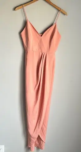 Shona joy NEW Core Cocktail Draped Dress in Dusty pink