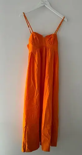 Farm Rio  Orange Cotton Maxi Dress M