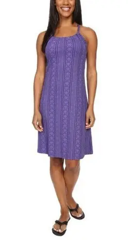 prAna Quinn Purple Southwestern Sleeveless Active Dress Built in Bra Size XS