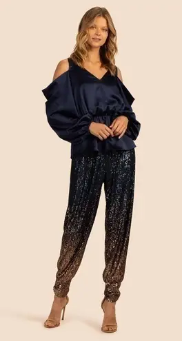 Trina Turk NEW  Sparkler 2 Ombre Sequin Jogger Pant in Moonstone/Midnight