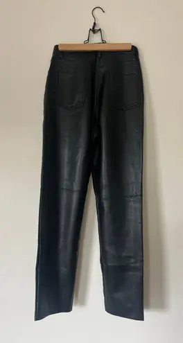 Aritzia Wilfred Faux Leather Straight Pants