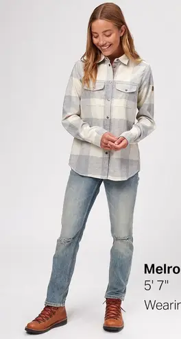 Fjällräven Fjallraven Canada Shirt Comfort Fit Gray Wool Blend Flannel Button Up womens XXS